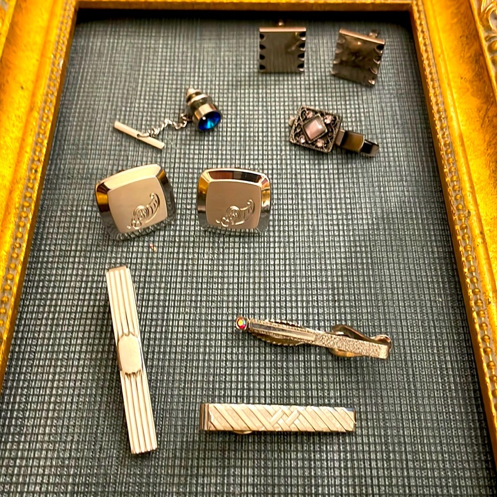 Tie clips and cufflinks